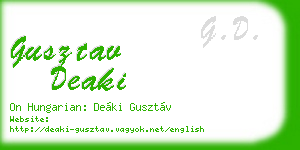 gusztav deaki business card