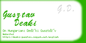 gusztav deaki business card